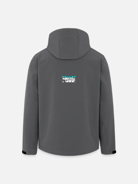 Turbo peut aspirer enfants et animaux - Veste softshell homme en polyester recyclé Stanley/Stella - noir