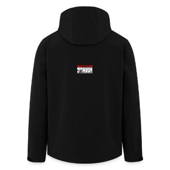 Turbo humorvolle Warnung - Recycelte Männer Softshell-Jacke von Stanley/Stella - Schwarz - Hinten - AI Model Male 185 light (185cm)