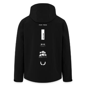 Le revers - Veste softshell homme en polyester recyclé Stanley/Stella - noir - Dos - AI Model Male 185 light (185cm)