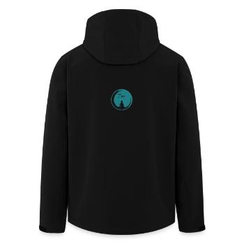 Zen bubble - Men’s Recycled Softshell Jacket by Stanley/Stella - black - Back - AI Model Male 185 light (185cm)