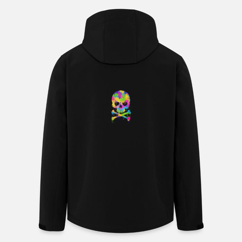 Trendy & Cool Abstrakt Graffiti Skull / Totenkopf - Recycelte Männer Softshell-Jacke von Stanley/Stella - Schwarz