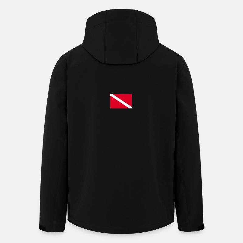 Diving Flag - Men’s Recycled Softshell Jacket by Stanley/Stella - black