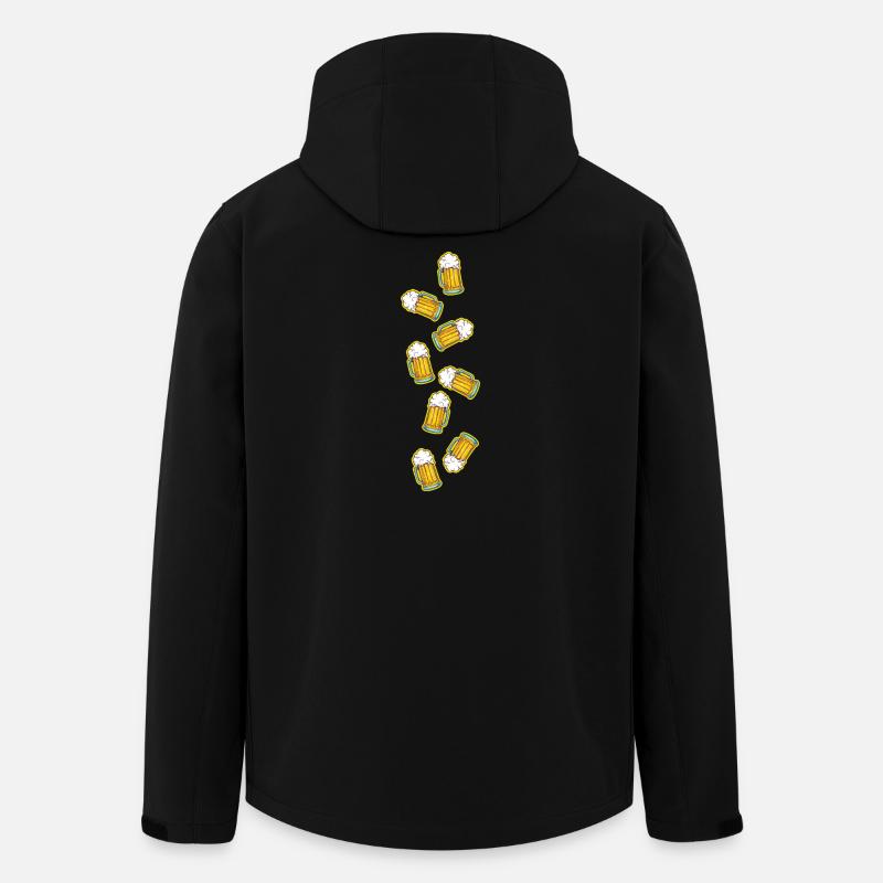 Bier Glas Bierkrug Symbol - Recycelte Männer Softshell-Jacke von Stanley/Stella - Schwarz