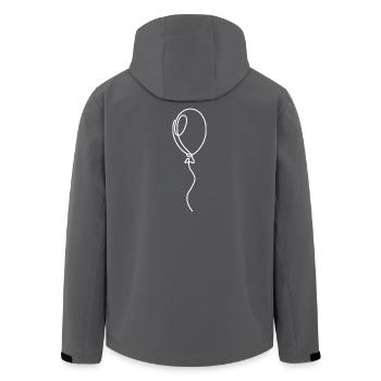 Balloon Sketch with String – Motif - Men’s Recycled Softshell Jacket by Stanley/Stella - anthracite - Back - AI Model Male 185 light (185cm)