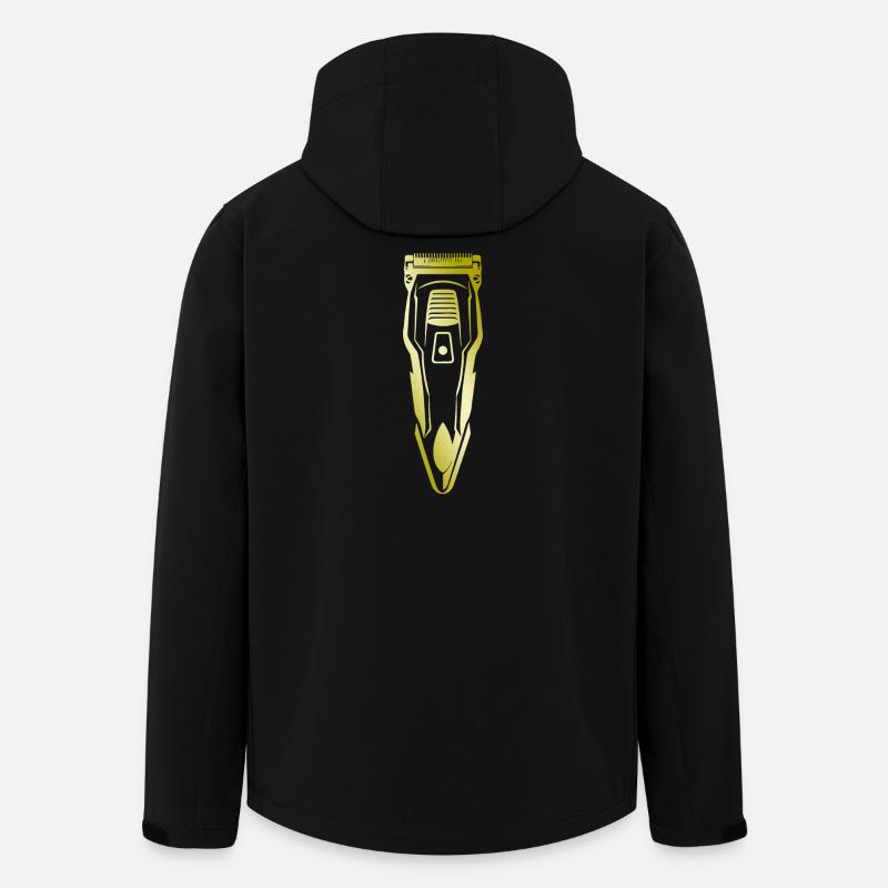 Haarschneidemaschine Barber Gold - Recycelte Männer Softshell-Jacke von Stanley/Stella - Schwarz