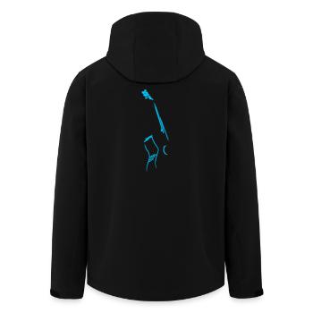 Gitarre Silhouette Gitarrist Rockmusik - Recycelte Männer Softshell-Jacke von Stanley/Stella - Schwarz - Hinten - AI Model Male 185 light (185cm)