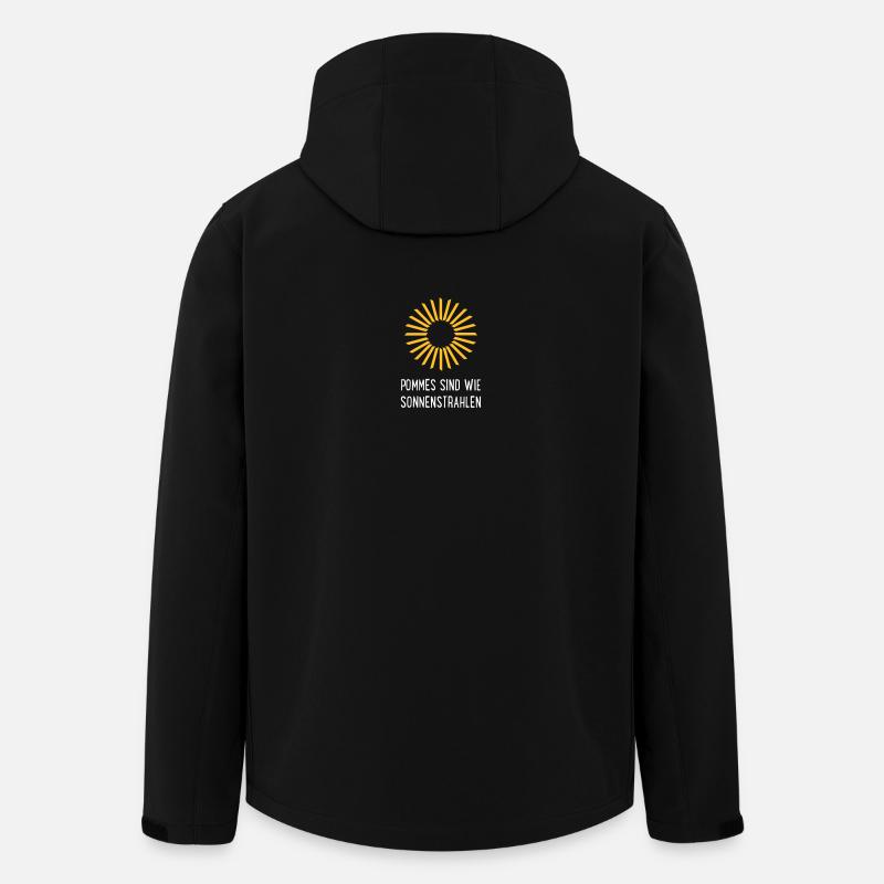 Pommes - Recycelte Männer Softshell-Jacke von Stanley/Stella - Schwarz
