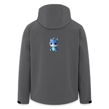 Cute Dragon Plush Charm - Men’s Recycled Softshell Jacket by Stanley/Stella - anthracite - Back - AI Model Male 185 light (185cm)