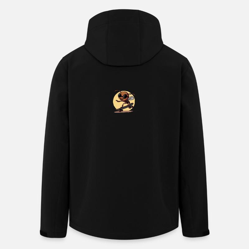 Ska Ant avec lunettes de soleil - Veste softshell homme en polyester recyclé Stanley/Stella - noir