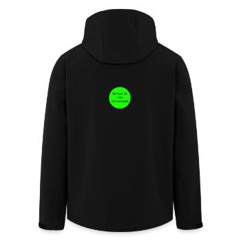 Le stress n’est pas sain (cercle vert) - Veste softshell homme en polyester recyclé Stanley/Stella - noir - Dos - AI Model Male 185 light (185cm)