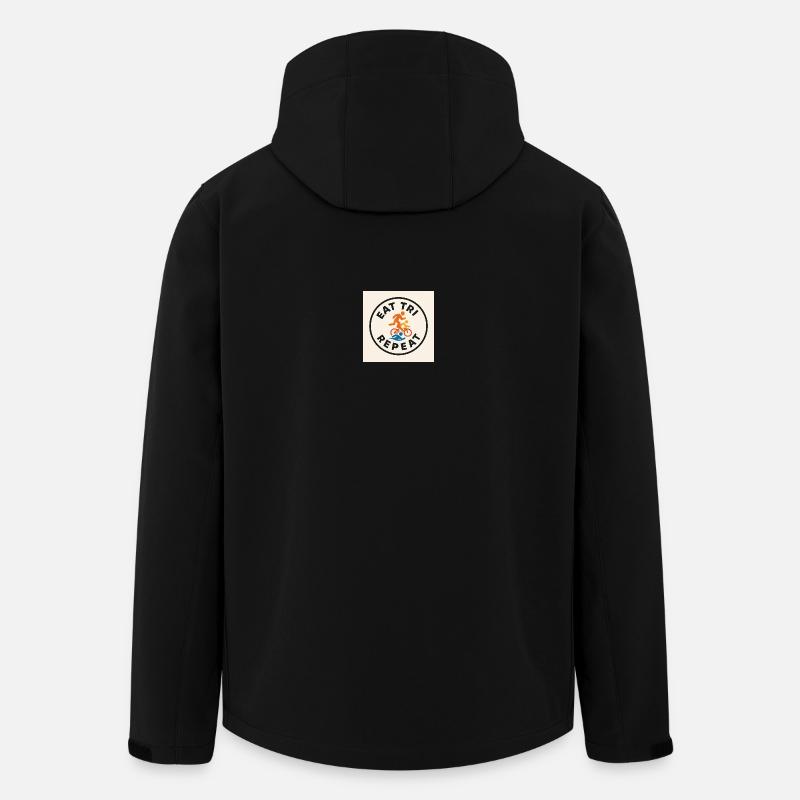 ESSEN SIE TRI REPEAT - Recycelte Männer Softshell-Jacke von Stanley/Stella - Schwarz