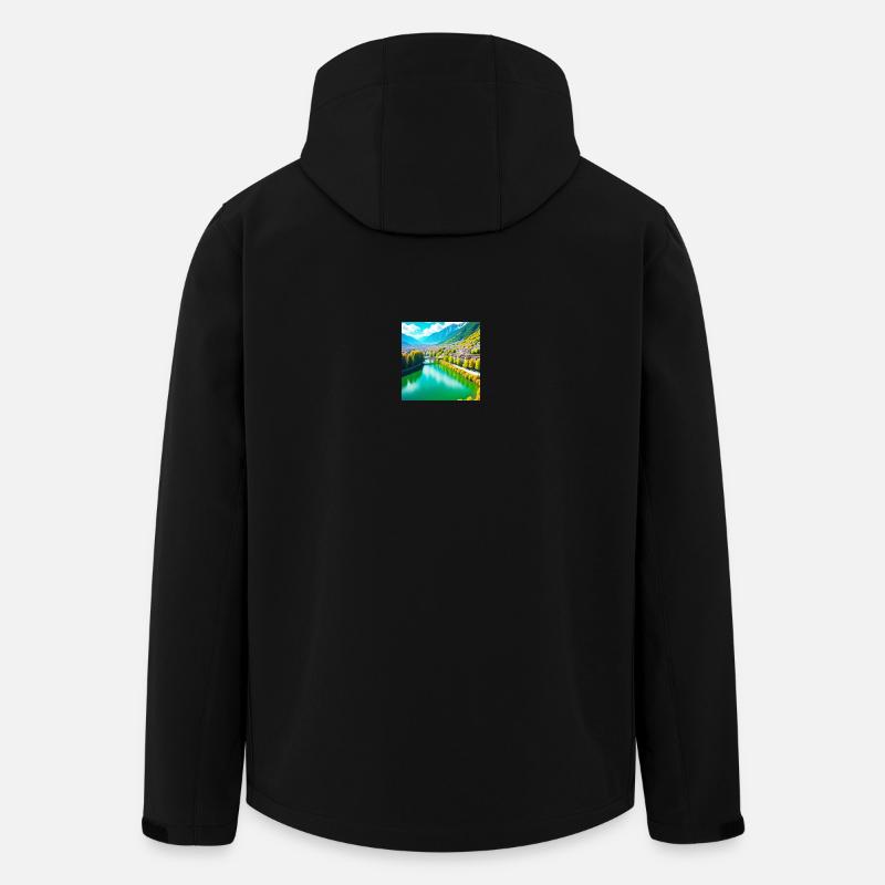 Emerald Valley und Alpendorf - Recycelte Männer Softshell-Jacke von Stanley/Stella - Schwarz