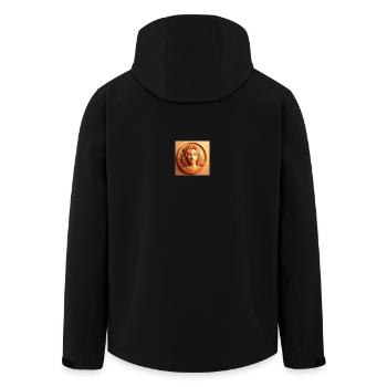 Portrait Feuillage Circulaire - Veste softshell homme en polyester recyclé Stanley/Stella - noir - Dos - AI Model Male 185 light (185cm)