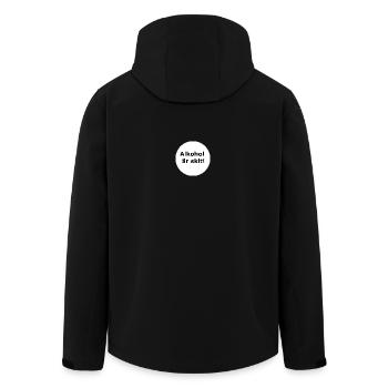 L’alcool, c’est nul (cercle blanc) - Veste softshell homme en polyester recyclé Stanley/Stella - noir - Dos - AI Model Male 185 light (185cm)