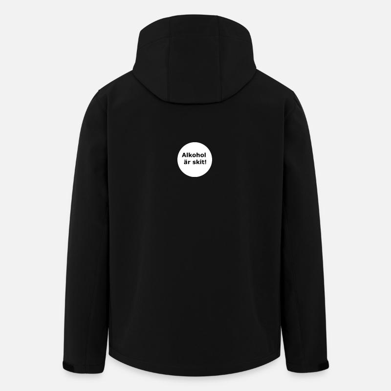 Alcohol is shit(White circle) - Men’s Recycled Softshell Jacket by Stanley/Stella - black