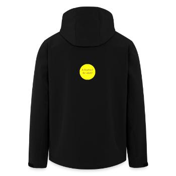 L’alcool, c’est nul (cercle jaune) - Veste softshell homme en polyester recyclé Stanley/Stella - noir - Dos - AI Model Male 185 light (185cm)