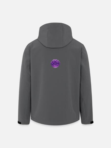 boule de tentacule violette - Veste softshell homme en polyester recyclé Stanley/Stella - noir