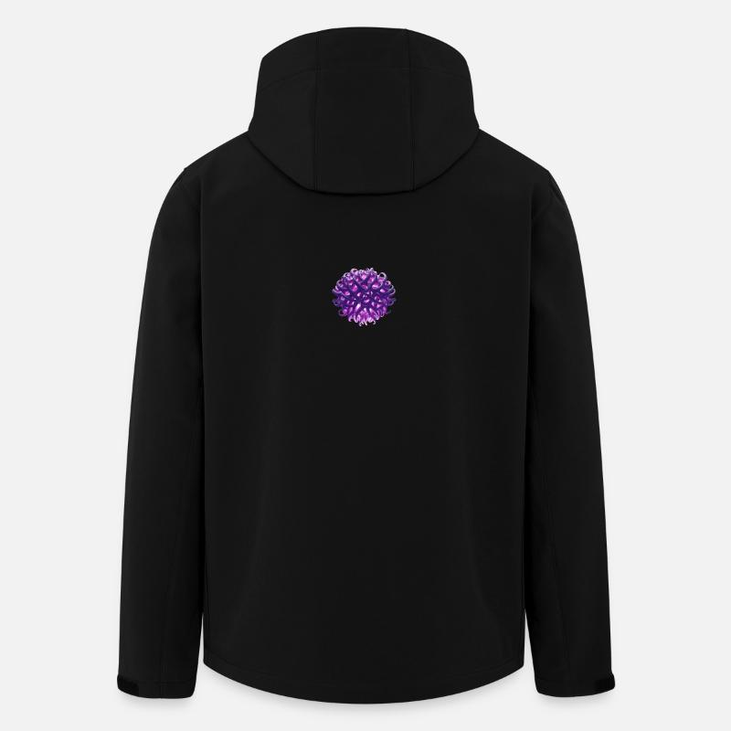 lila Tentakel-Kugel - Recycelte Männer Softshell-Jacke von Stanley/Stella - Schwarz