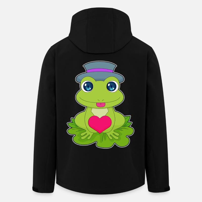 Frog Heart - Men’s Recycled Softshell Jacket by Stanley/Stella - black