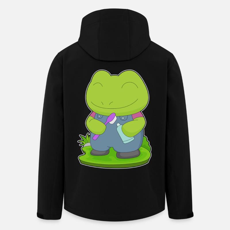 Frog Toothbrush - Men’s Recycled Softshell Jacket by Stanley/Stella - black
