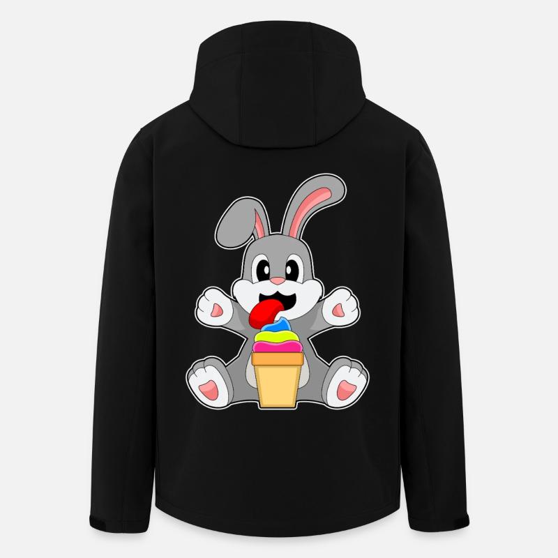 Hase Eisbecher - Recycelte Männer Softshell-Jacke von Stanley/Stella - Schwarz