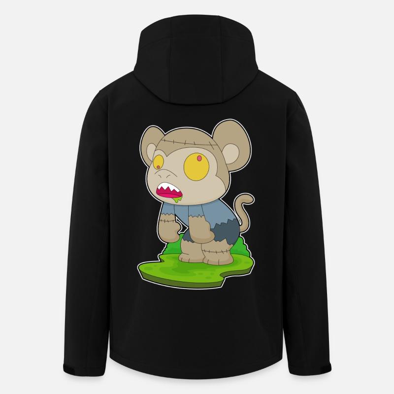 Monkey Halloween Zombie - Men’s Recycled Softshell Jacket by Stanley/Stella - black
