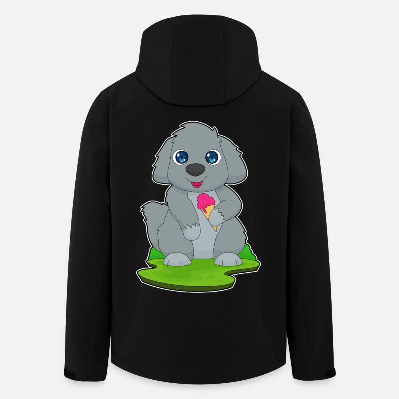Glace gaufrée pour chien - Veste softshell homme en polyester recyclé Stanley/Stella - noir