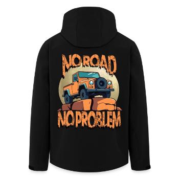 Off-Road Vehicle Driver - Men’s Recycled Softshell Jacket by Stanley/Stella - black - Back - AI Model Male 185 light (185cm)