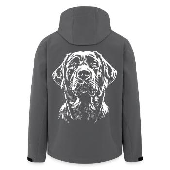 Labrador Portrait Retriever Labbi Chiens Chien - Veste softshell homme en polyester recyclé Stanley/Stella - noir - Dos - AI Model Male 185 light (185cm)