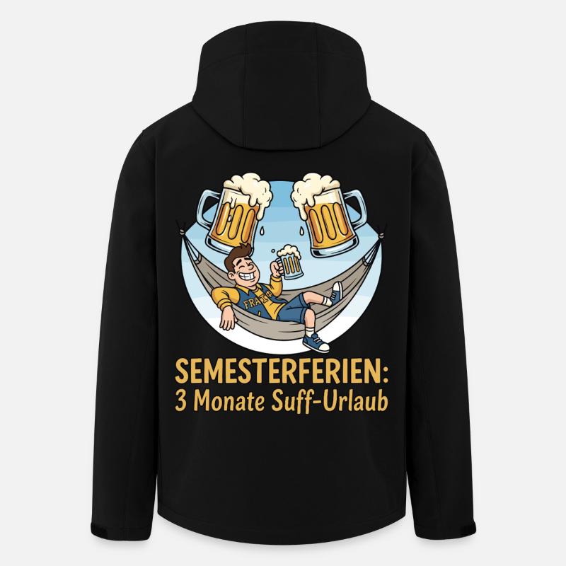 Semester break: Booze vacation - Men’s Recycled Softshell Jacket by Stanley/Stella - black