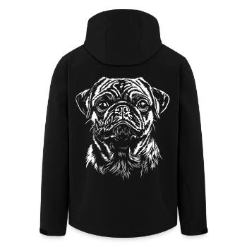 Carlin Portrait Chien Chiens - Veste softshell homme en polyester recyclé Stanley/Stella - noir - Dos - AI Model Male 185 light (185cm)