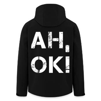 AH OK - Recycelte Männer Softshell-Jacke von Stanley/Stella - Schwarz - Hinten - AI Model Male 185 light (185cm)