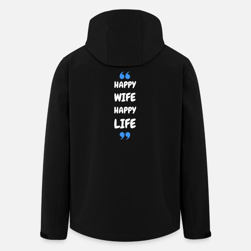Femme Heureuse Vie Heureuse - Veste softshell homme en polyester recyclé Stanley/Stella - noir