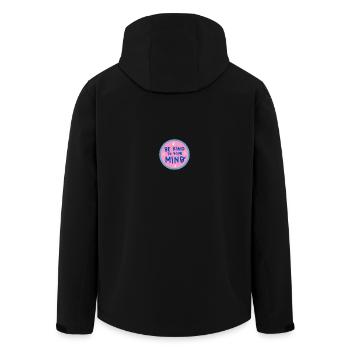 Be kind to your mind - Men’s Recycled Softshell Jacket by Stanley/Stella - black - Back - AI Model Male 185 light (185cm)