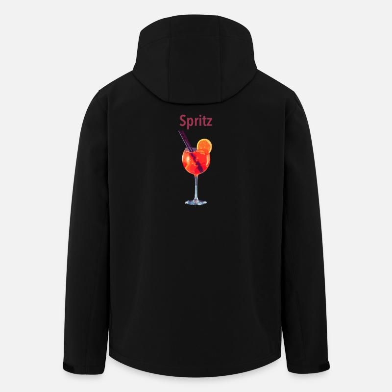 Spritz Glas Illustration - Recycelte Männer Softshell-Jacke von Stanley/Stella - Schwarz