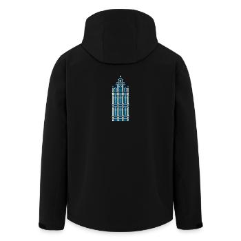 Grande Place I - Men’s Recycled Softshell Jacket by Stanley/Stella - black - Back - AI Model Male 185 light (185cm)