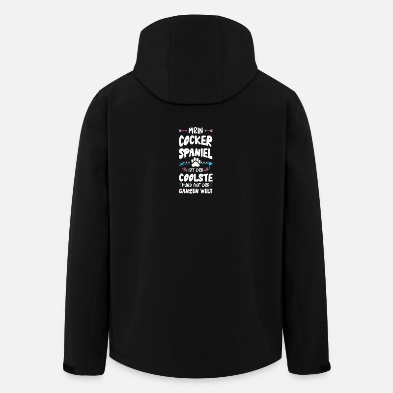 cocker spaniel hund spruch - Recycelte Männer Softshell-Jacke von Stanley/Stella - Schwarz