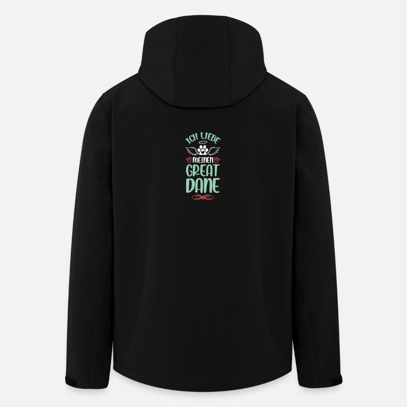 J’adore mon Dogue allemand - Veste softshell homme en polyester recyclé Stanley/Stella - noir