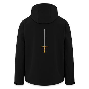 knight ritter sword schwert armor184 - Recycelte Männer Softshell-Jacke von Stanley/Stella - Schwarz - Hinten - AI Model Male 185 light (185cm)