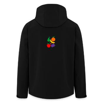 Fruit - Men’s Recycled Softshell Jacket by Stanley/Stella - black - Back - AI Model Male 185 light (185cm)