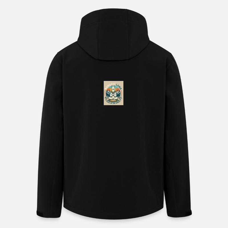 Namaste Llama: Yoga in den Anden - Recycelte Männer Softshell-Jacke von Stanley/Stella - Schwarz