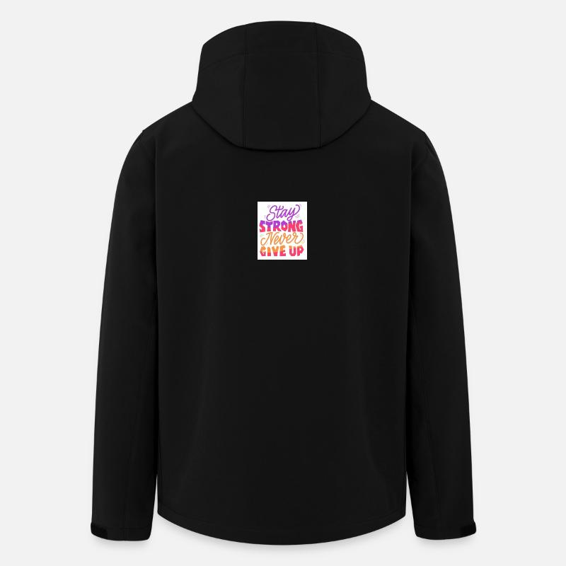 Stay Strong Never Give Up - Men’s Recycled Softshell Jacket by Stanley/Stella - black