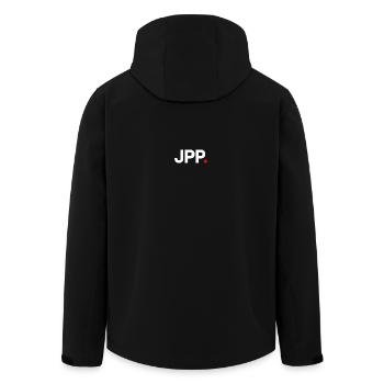 JPP | Humour fatigue bureau minimaliste - Veste softshell homme en polyester recyclé Stanley/Stella - noir - Dos - AI Model Male 185 light (185cm)