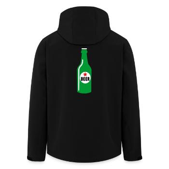Bouteille de bière verte - Veste softshell homme en polyester recyclé Stanley/Stella - noir - Dos - AI Model Male 185 light (185cm)
