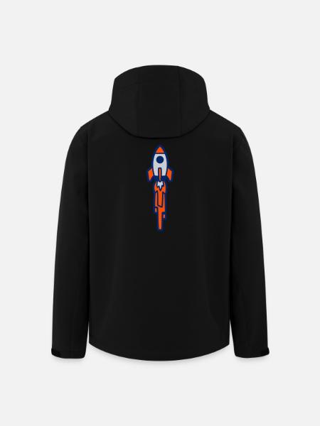 Launching Rocket Silhouette - Men’s Recycled Softshell Jacket by Stanley/Stella - black