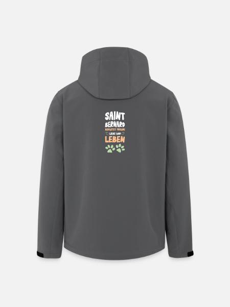 Saint Bernard Love and Life - Men’s Recycled Softshell Jacket by Stanley/Stella - black
