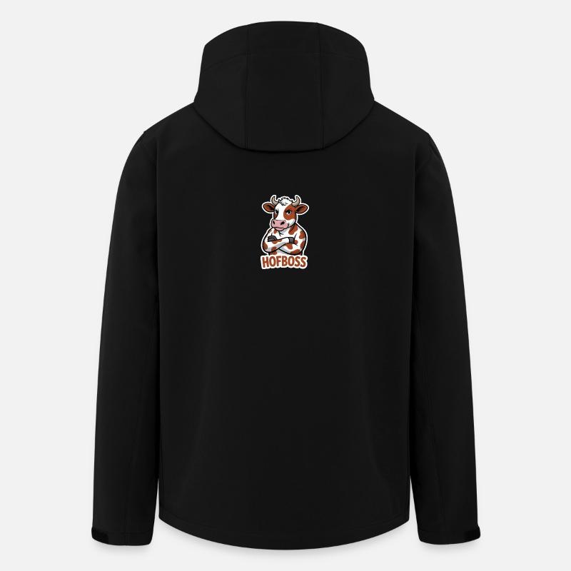 Hofboss Kuh Arrogante Bosskuh - Recycelte Männer Softshell-Jacke von Stanley/Stella - Schwarz