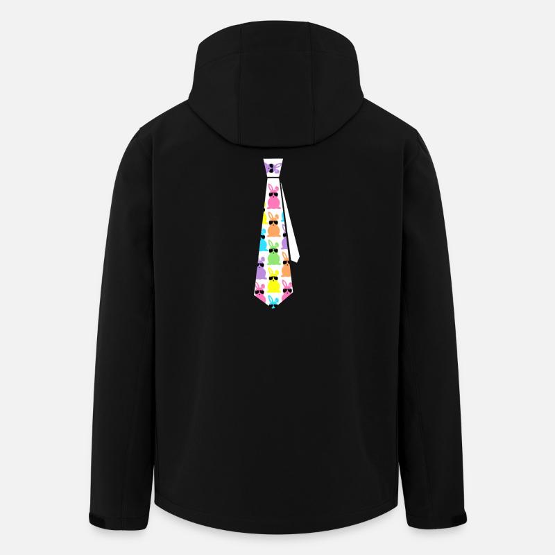 Pastel Rabbits Sunglasses Tie Pattern - Men’s Recycled Softshell Jacket by Stanley/Stella - black