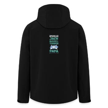 jack russell terrier hunde papa - Recycelte Männer Softshell-Jacke von Stanley/Stella - Schwarz - Hinten - AI Model Male 185 light (185cm)