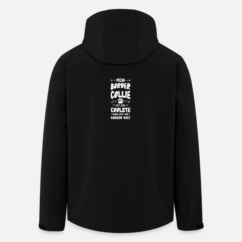 border collie hund spruch - Recycelte Männer Softshell-Jacke von Stanley/Stella - Schwarz
